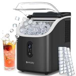 Ecozy Black Ice Maker with Digital Display